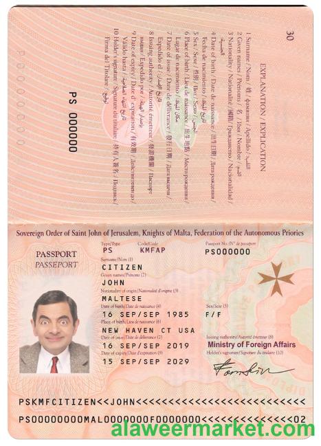 MALTA passport 2019-present